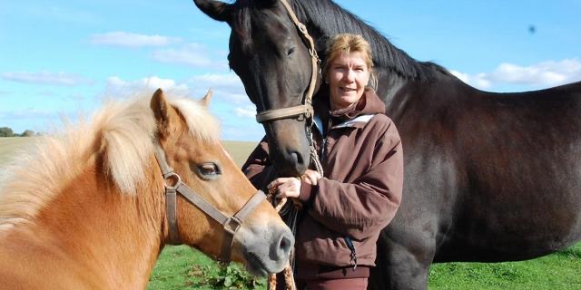 Christiane Petersen und ihre Pferde:Ein Bild aus besseren Zeiten. Foto Jessica Bunjes